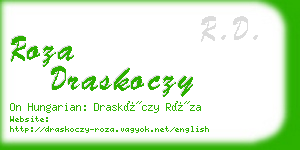 roza draskoczy business card